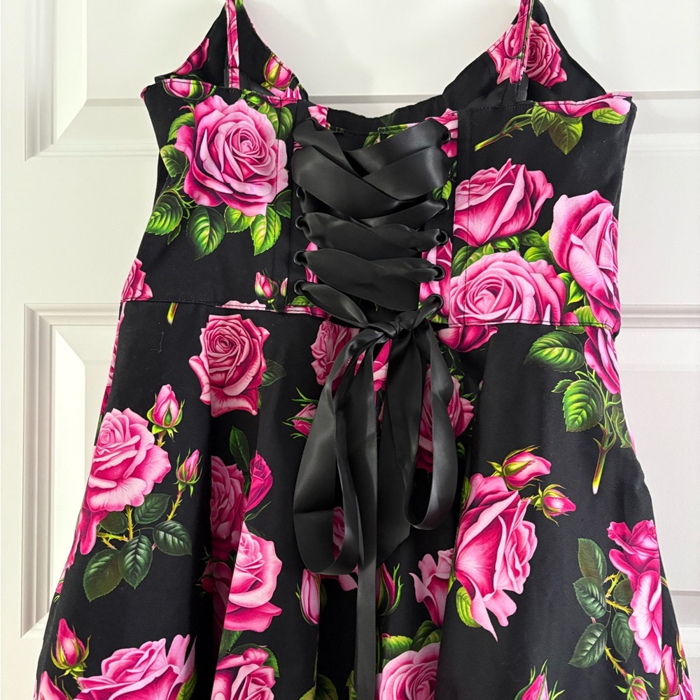 Sugar Thrillz Black & Pink Floral Mini Dress - Picture 4 of 15